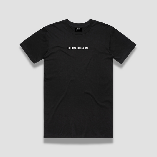 One Day or Day One Black Short sleeve (unisex)