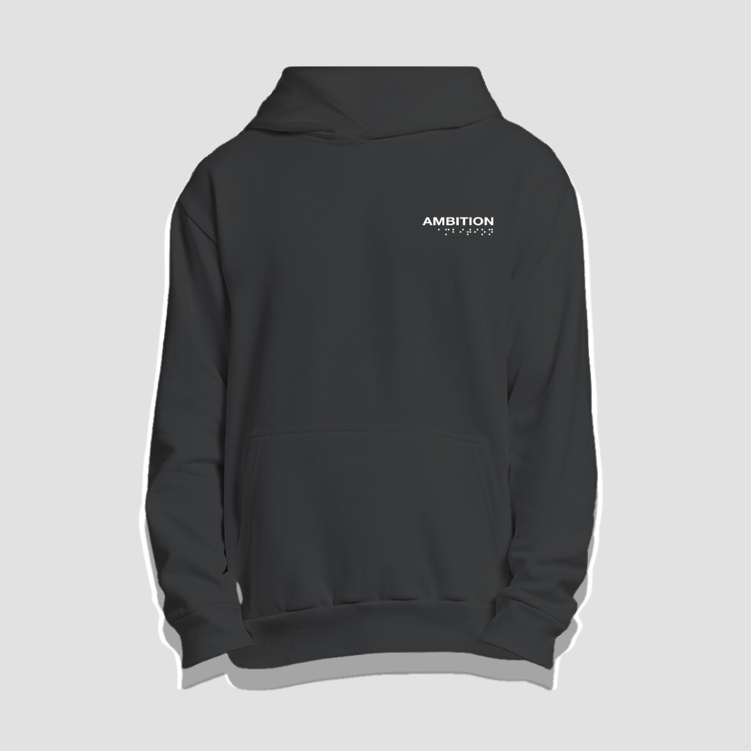 Braille Ambition White Hoodie