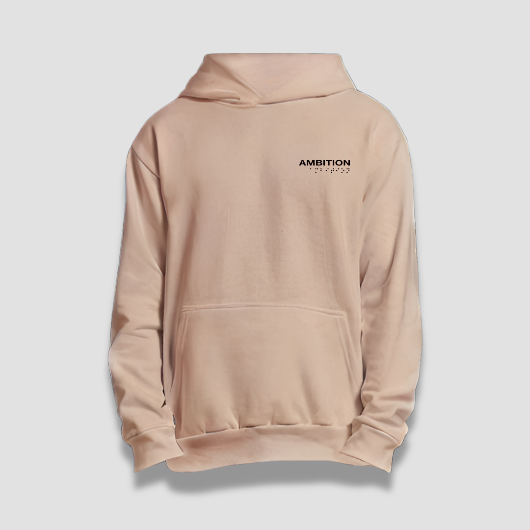 Braille Ambition White Hoodie