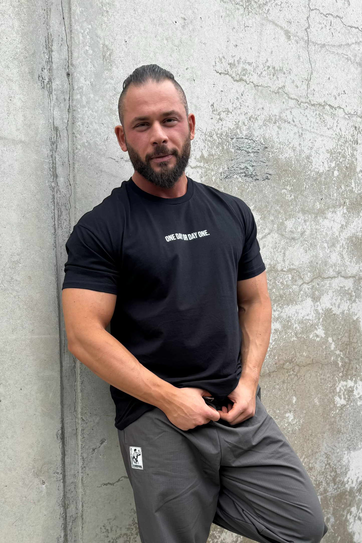 One Day or Day One Black Short sleeve (unisex)