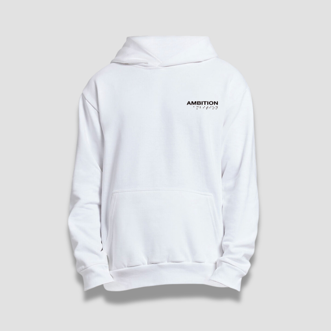 Braille Ambition Frost White Hoodie