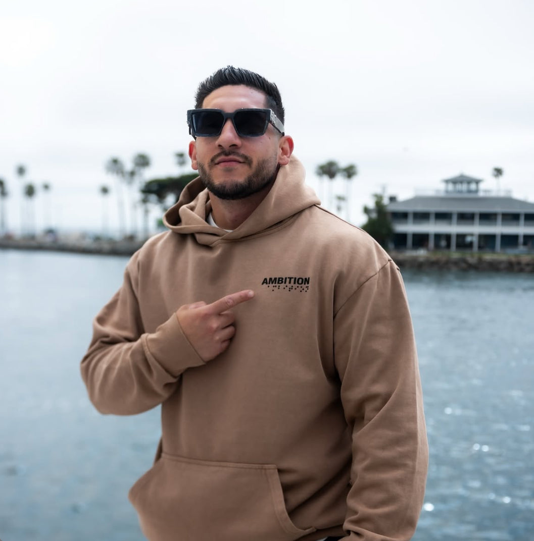 Braille Ambition Sand Hoodie